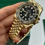 Rolex GMT Master ll Yellow Gold Black Dial Jubilee Bracelet Men's Watch 40mm M126718GRNR-0001 - Image 6