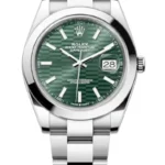 Rolex Datejust 41 Stainless Steel Mint Green Fluted-Motif Dial Men's Watch M126300-0021