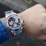 Rolex Pre Owned Steel Daytona 116509 Custom Diamond Rainbow - Image 2