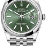Rolex Datejust 36 Stainless Steel Mint Green Dial Women's Watch M126200-0023