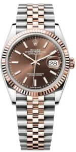 Rolex Datejust 36 Steel & Everose Gold Chocolate Dial Women's Watch M126231-0043