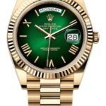 Rolex 2024 Day-Date m128238-0118 Green Dial Yellow Gold Bracelet