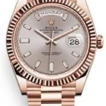 Rolex Day-Date 40 Everose Gold Sundust Diamond Dial Men's Watch M228235-0004
