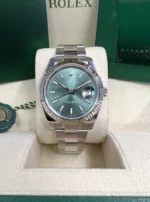 Rolex Datejust 41'Mint Green' 126334 Steel & White Gold - Image 4