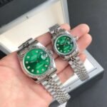 Rolex Datejust 36/28mm SS/SS Jub Green/Dia