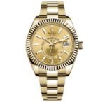 Rolex Sky-Dweller Champagne Dial, 18kt Yellow Gold Watch 326938-0003