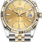 Rolex Datejust 36 Steel & Yellow Gold Champagne Dial Women's Watch M126233-0015