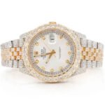 ICED OUT PRESIDENTIAL ROLEX DATEJUST II 41MM TWO TONE GOLD AUTOMATIC STAINLESS STEEL WATCH 22.00CT