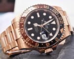 Rolex GMT-Master II 40mm Root Beer Black Dial Oyster Bracelet 18k Rose Gold Watch 126715chnr-0001 - Image 8