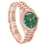 Rolex Day-Date Rose Gold Green Aventurine Diamond-Set Roman Dial Diamond Bezel Women's Watch M128345RBR-0068 - Image 5