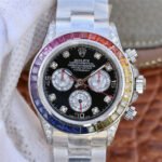 Rolex Pre Owned Steel Daytona 116509 Custom Diamond Rainbow - Image 6