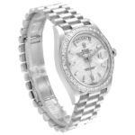 Rolex Day-Date 40 Platinum Meteorite Diamond Dial Diamond Bezel Men's Watch M228396TBR-0027 - Image 8