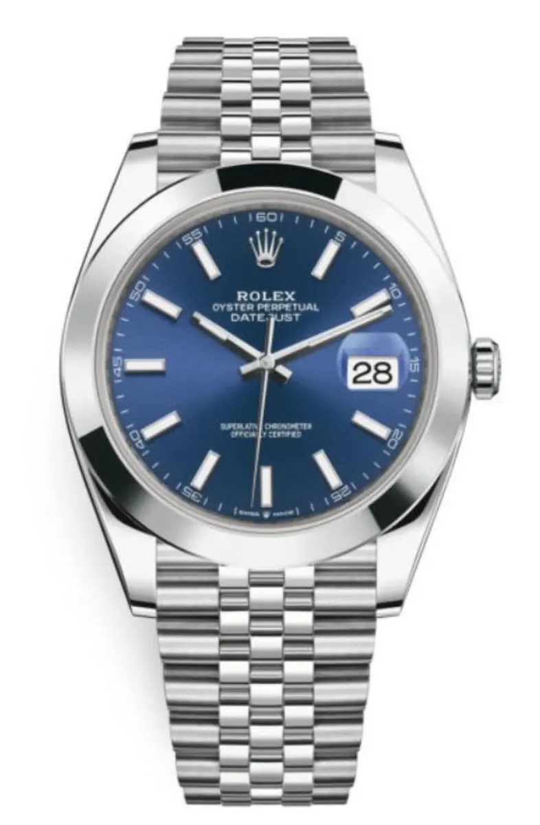 60fca5c599bd593e8b84d5dfc9cf7907.webp Rolex Datejust 41 Stainless Steel Blue Dial Men's Watch M126300-0002 - Image 1