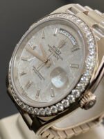 Rolex Day-Date 40 Platinum Meteorite Diamond Dial Diamond Bezel Men's Watch M228396TBR-0027 - Image 12