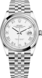 Rolex Datejust 36 Stainless Steel White Roman Dial Women's Watch M126200-0007