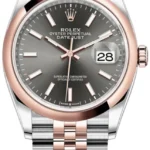Rolex Datejust 36 Steel & Everose Gold Slate Dial Women's Watch M126201-0013
