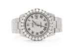 CHEAP ICED OUT WATCHES ROLEX DATEJUST 36MM AUTOMATIC STAINLESS STEEL WATCH FULL MOISSANITE WATCH 20.50CT
