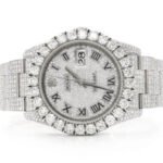 CHEAP ICED OUT WATCHES ROLEX DATEJUST 36MM AUTOMATIC STAINLESS STEEL WATCH FULL MOISSANITE WATCH 20.50CT
