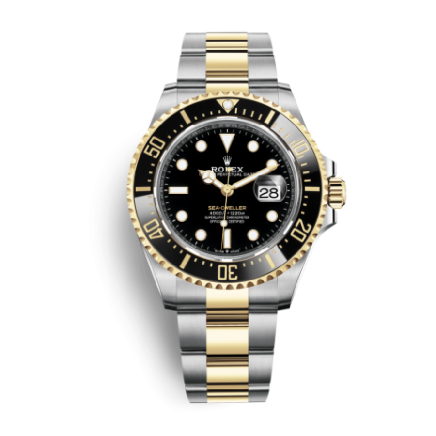 824e72fb1b51c7c04d73078fe0d3ff2b.webp Rolex Sea-Dweller Two Tone Black Dial 126603-0001 Oyster Replica - Image 1