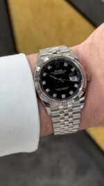 Rolex Datejust 36 Steel & White Gold Black Diamond Dial Women's Watch M126234-0027 - Image 3