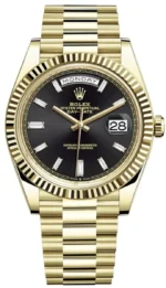 Rolex Day-Date 40 18K Yellow Gold Black Diamond Dial Men's Watch M228238-0004