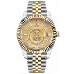 Rolex Sky-Dweller 42mm Champagne Dial Men's Watch 326933-0004