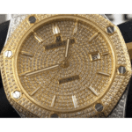 Audemars Piguet Royal Oak Iced Out Yellow Gold Replica - Image 3