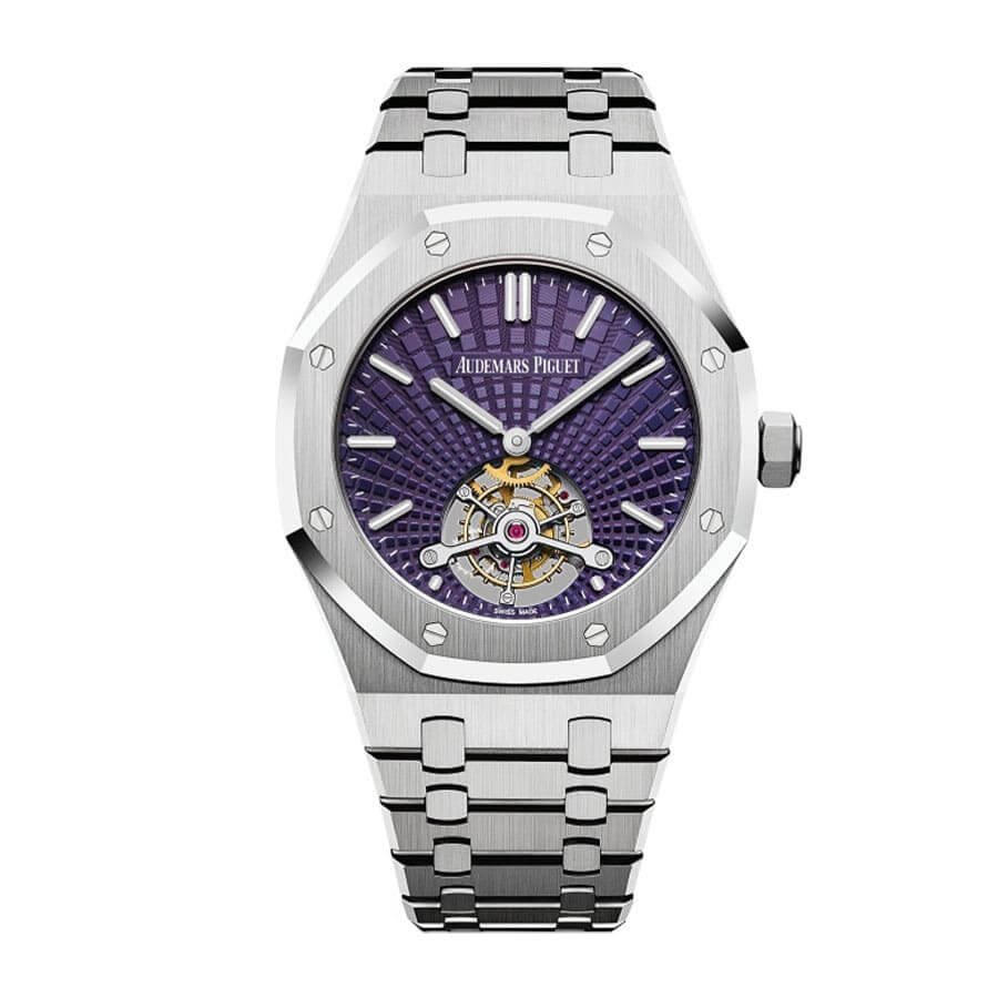 Audemars-Piguet-Royal-Oak-Tourbillon-Extra-Thin-Stainless-Steel-Purple-Index-Steel-41mm-26522ST.OO_.1220ST.01.jpg AP Extra Thin Tourbillon Replica - Image 1