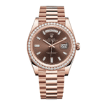 Rolex Day-Date 228345RBR Chocolate Dial Diamond Bezel Replica