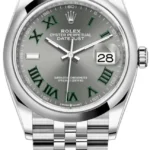 Rolex Datejust 36 Stainless Steel Slate Roman Dial Women's Watch M126200-0017