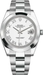 Rolex Datejust 41 Stainless Steel White Roman Dial Men's Watch M126300-0015