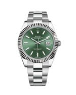 Rolex Datejust 41 Green Dial Oystersteel and White Gold Men's Watch 126334