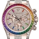 Rolex Cosmograph Everose Daytona Factory Diamond Rainbow Edition Ref# 116595RBOW)