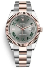 Rolex Datejust 41 Steel and Everose Gold Wimbledon Dial Oster Band Men's Watch M126331-0015