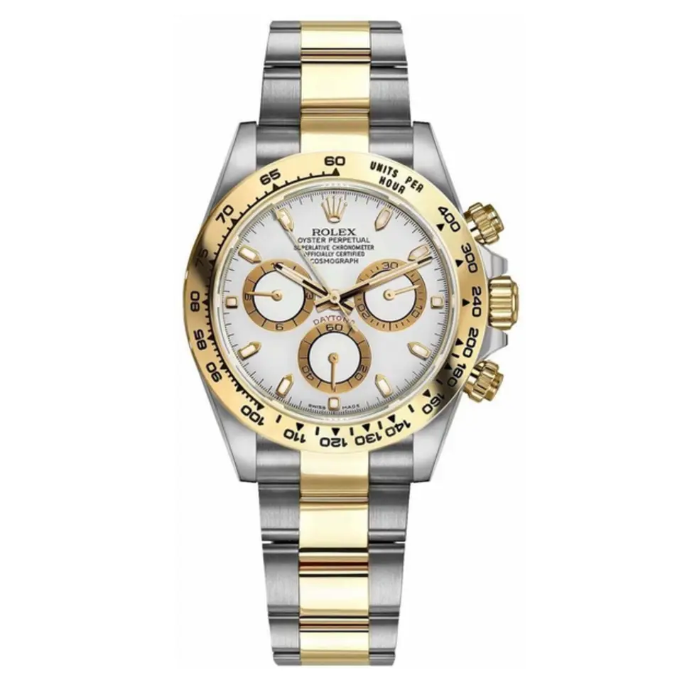 c8040690ca2466847f1eb00aae463efc.webp Rolex Daytona Steel & Gold White Dial 116503 - Image 1