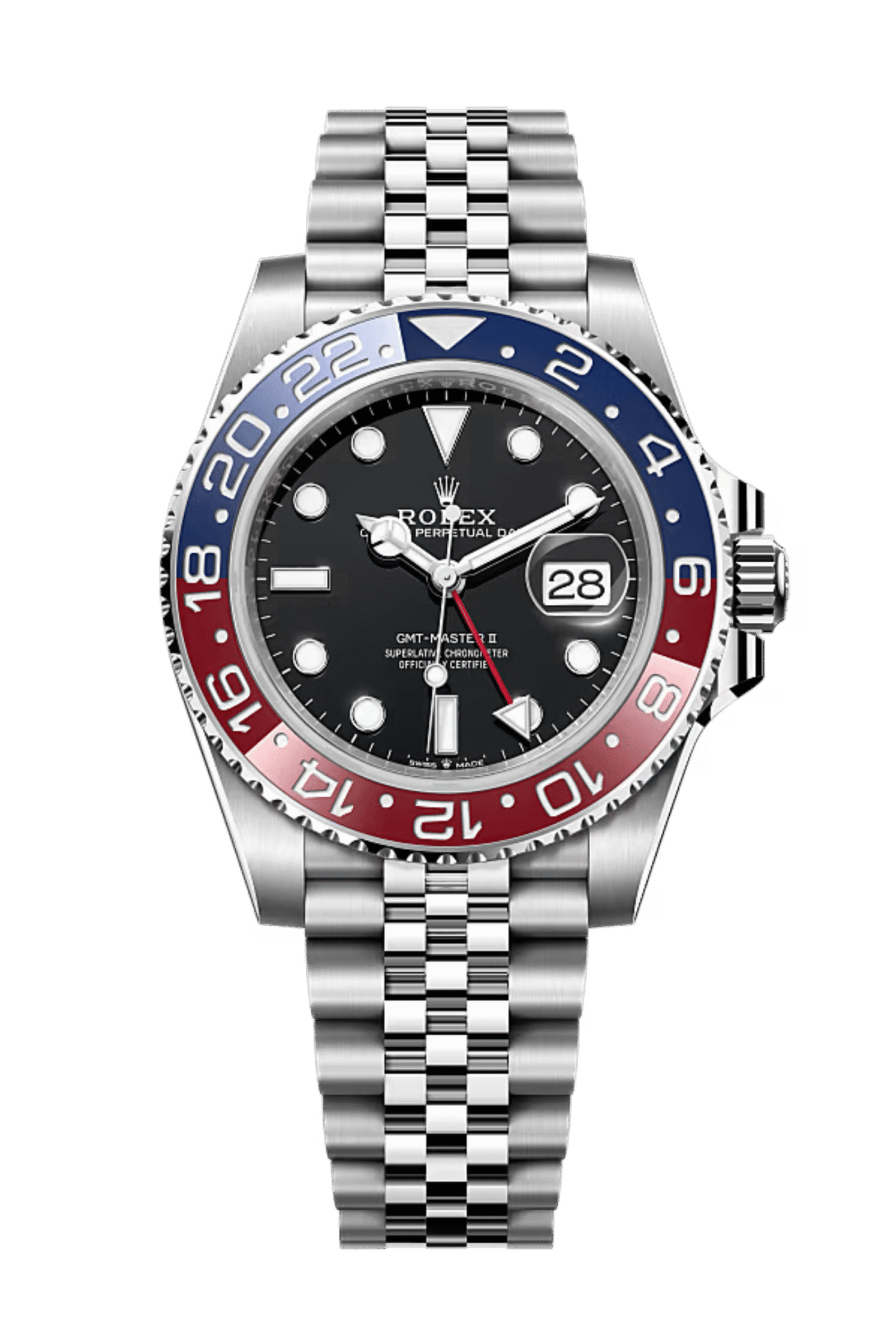 ca0d4ea0166c365ba65514dcc0c7ada0.png Rolex GMT Master ll Pepsi Bezel Jubilee Bracelet Men's Watch M126710BLRO-0001 - Image 1