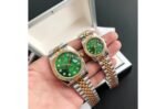 Rolex Datejust 36/28mm RG/SS Jub Green/Dial