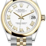 Rolex Datejust 31 Stainless Steel and Yellow Gold White Roman Dial Women's Watch M278243-0002