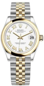 Rolex Datejust 31 Stainless Steel and Yellow Gold White Roman Dial Women's Watch M278243-0002
