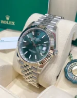 Rolex Datejust 41 Green Dial Oystersteel and White Gold Men's Watch 126334 - Image 6