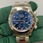 Rolex Cosmograph Daytona 116509 Blue Index Oyster White Gold Mens Watch - Image 13