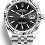 Rolex Datejust 36 Steel & White Gold Black Dial Women's Watch M126234-0015