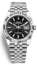 Rolex Datejust 36 Steel & White Gold Black Dial Women's Watch M126234-0015