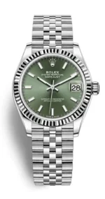 Rolex Datejust 31 Stainless Steel and White Gold Mint Green Dial Women's Watch M278274-0018