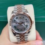 Rolex Datejust 41 Steel and Everose Gold Wimbledon Green Dial Jubilee Men's Watch M126331-0016 - Image 3
