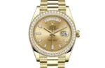 Rolex Day-Date 228348RBR Yellow Gold Diamond Bezel Champagne Diamond Dial - Image 2