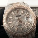 Rolex Datejust Two Tone Jubilee Fully Iced Out 126303 Replica - Image 3