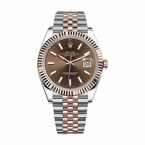 j_14583712_1643358939894_bg_processed-1.jpg Rolex Datejust 126331 Everose Gold Automatic Chocolate Dial Jubilee Replica - Image 1