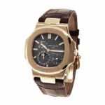 Patek Philippe Nautilus Gold Leather Replica - Image 2