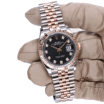 Rolex Datejust 126231. 36mm – Everose Gold Fluted Bezel. Slate Motif Dial with Diamond - Image 2